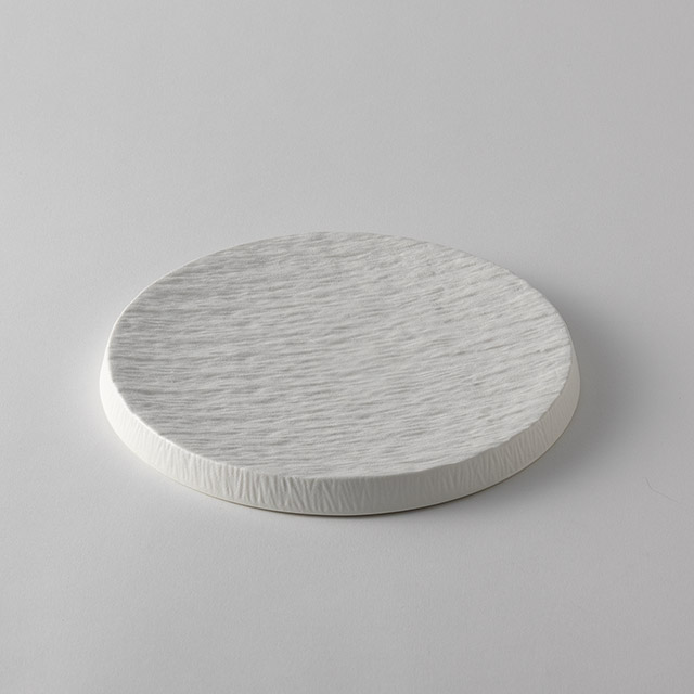 ロックパターン　レイズドプレート21cm　白