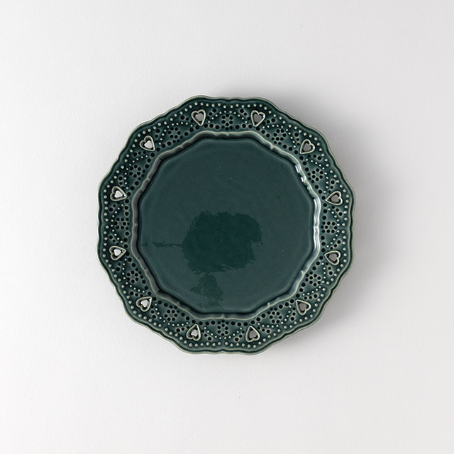 クロッシェ　プレート19cm　グリーン