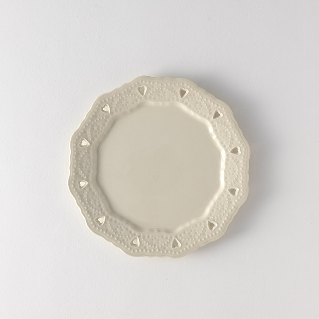 クロッシェ　プレート19cm　ホワイト