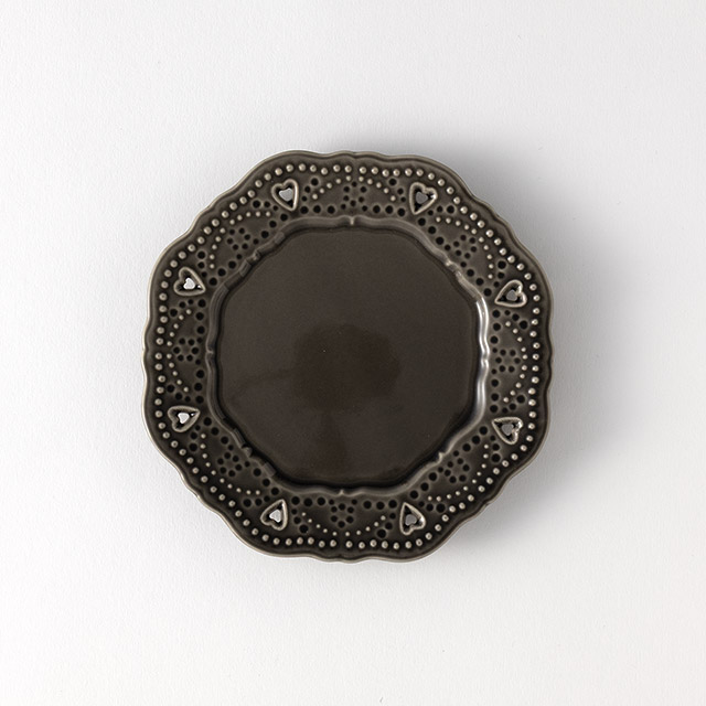 クロッシェ　プレート15cm　グレー