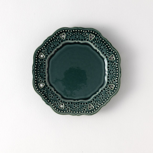 クロッシェ　プレート15cm　グリーン