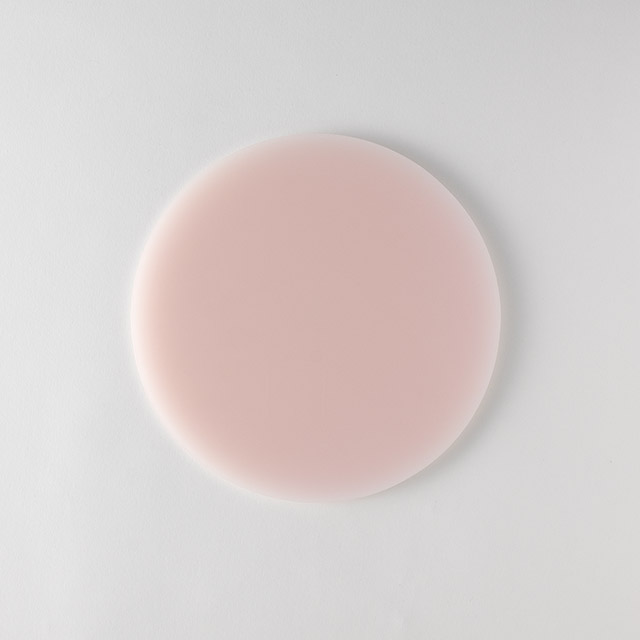 人工大理石ラウンド皿　パステルピンク　24cm