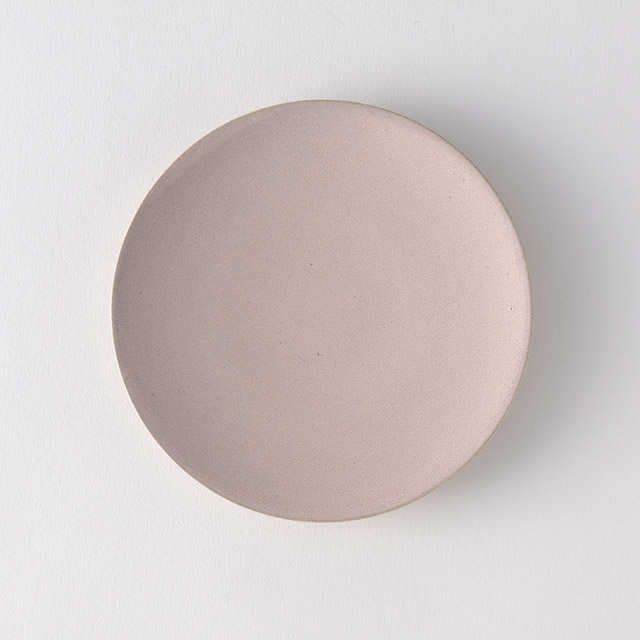 TAKUNOBU 14cmプレート チタン結晶釉 ピンク