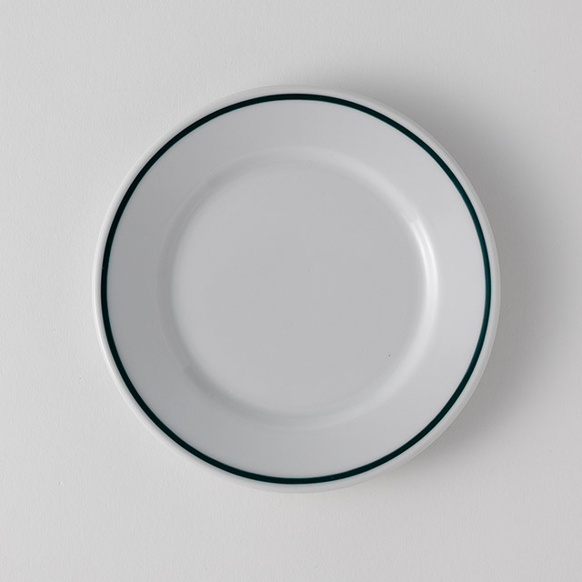 ポルバサル リムプレート15cm フチ緑