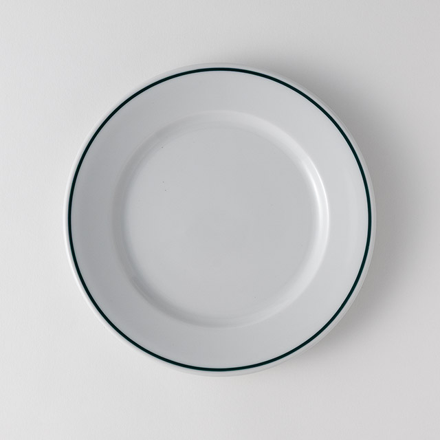 ポルバサル　リムプレート24cm　フチ緑