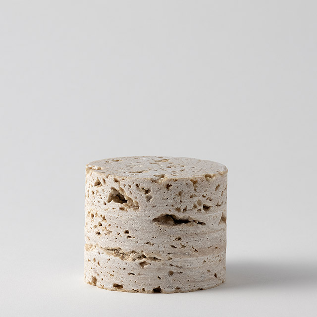 トラバーチン円柱台9cm