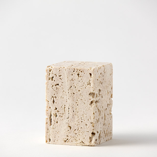 マーブルディスプレイキューブ（M）トラバーチン