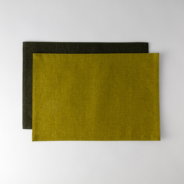 ランチョンマット リバーシブル 四季彩 緑