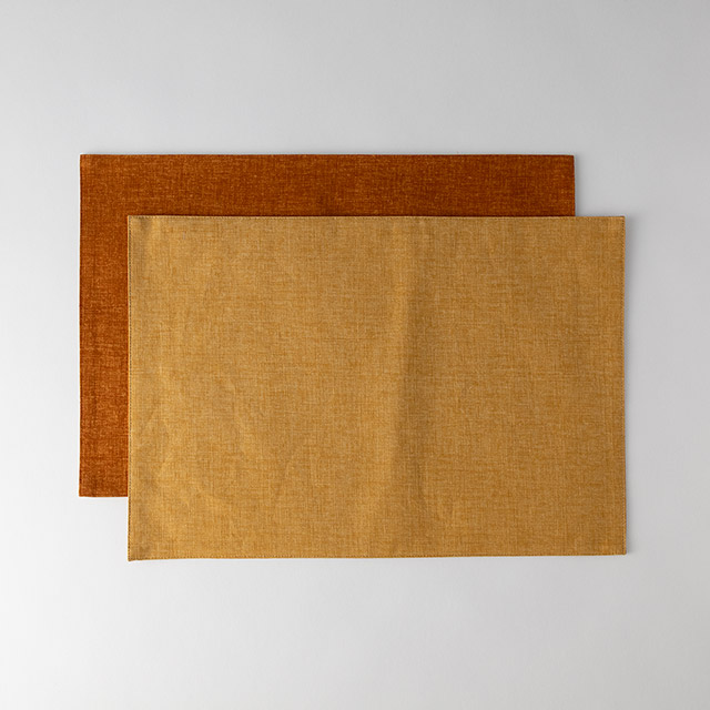 ランチョンマット リバーシブル 四季彩 橙