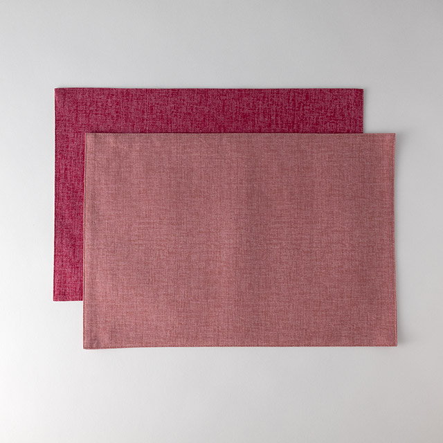 ランチョンマット　リバーシブル　四季彩　桃