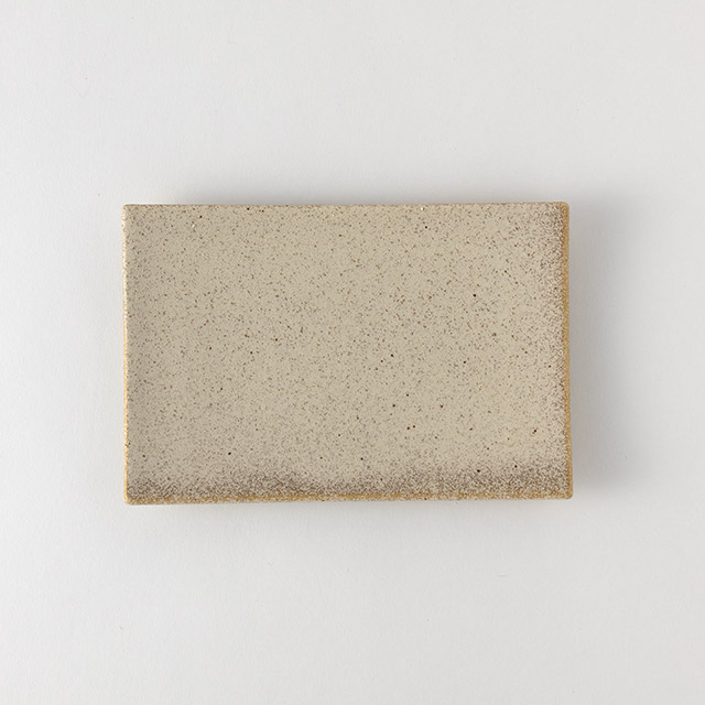 SANDY　ベージュマット　焼物皿　21cm