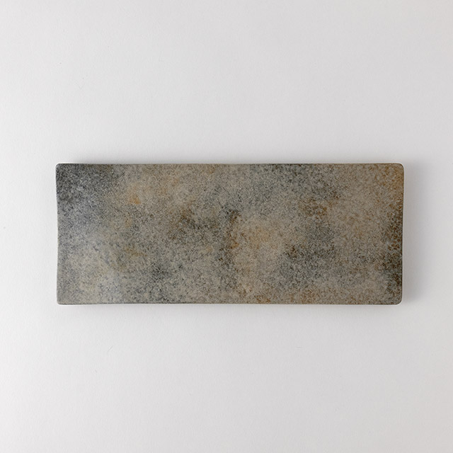 高木浩二　彩泥長角皿31cm