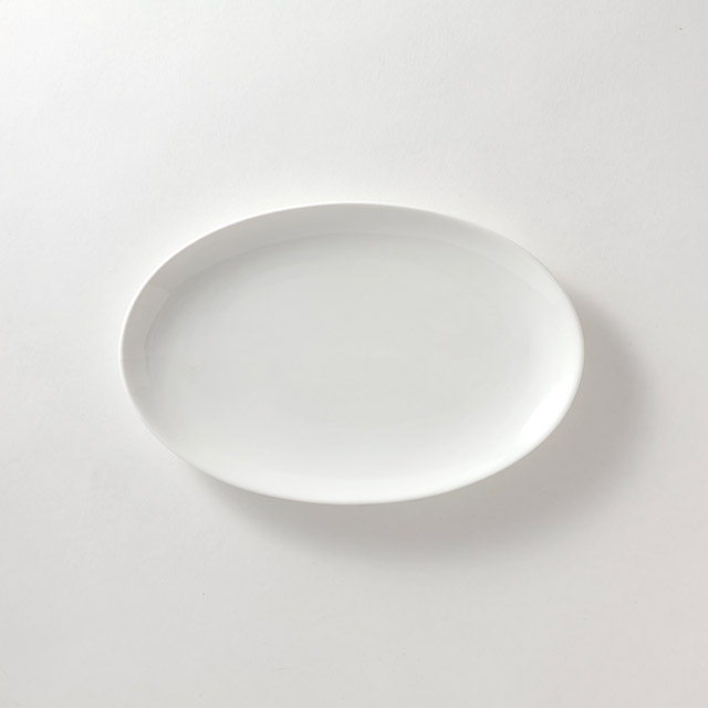 楕円皿 オフホワイト 24.5×16