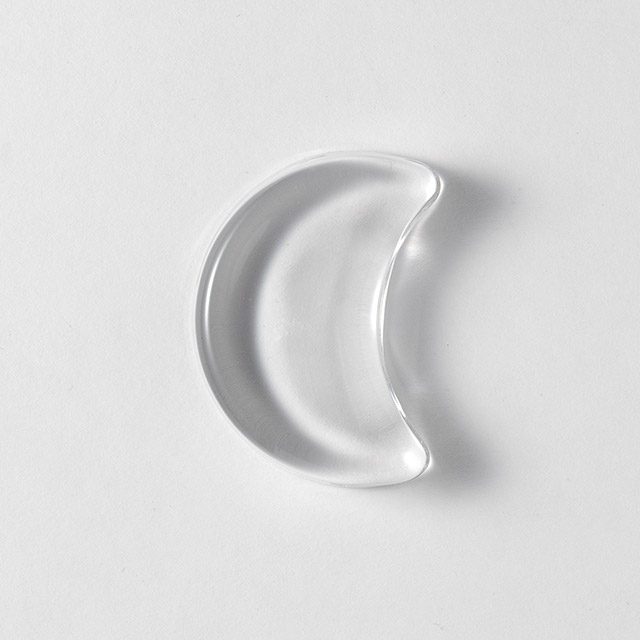 箸置　ガラス　三日月