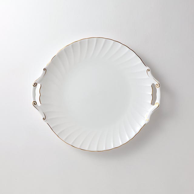 ロイヤル・ウースター ゴールドエッジ ケーキトレー