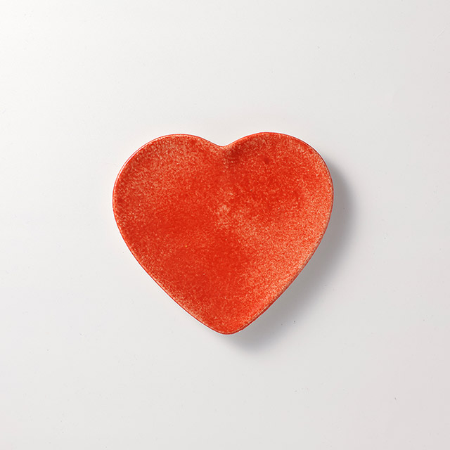 バーニーズ ハート小皿 赤