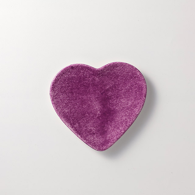 バーニーズ　ハート小皿　紫