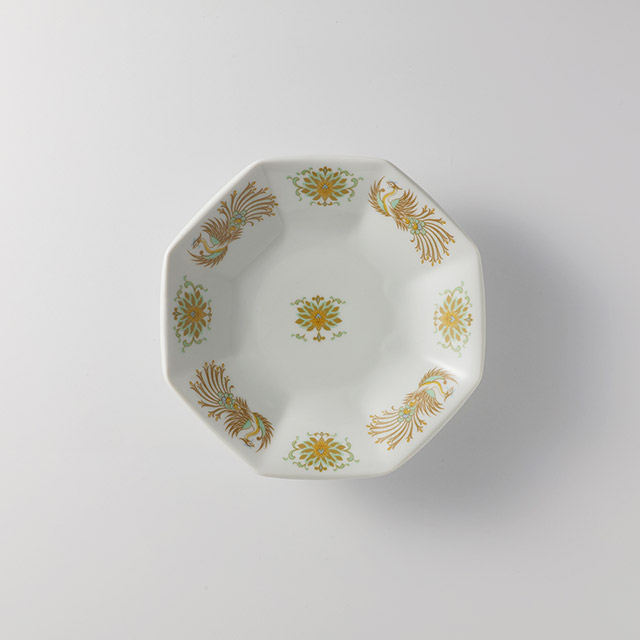 中華　山竹　八角皿