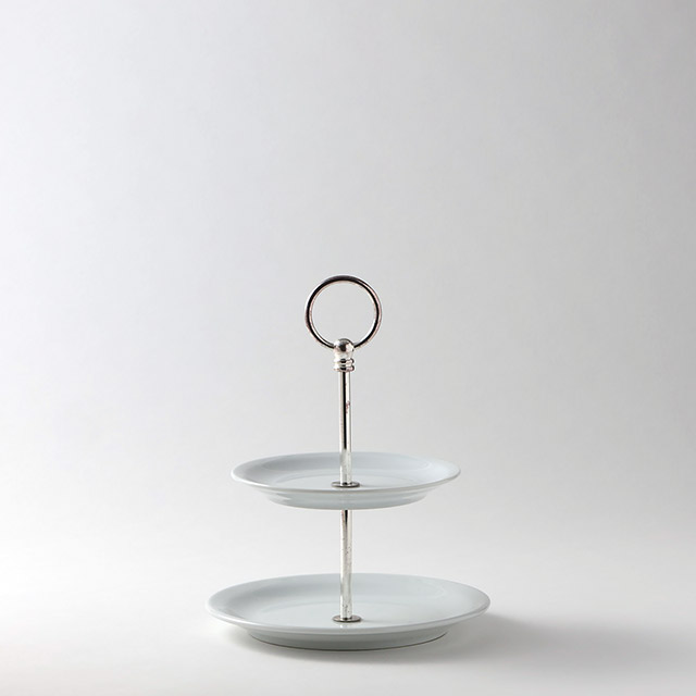 スイートホルダー　2段（白の皿）