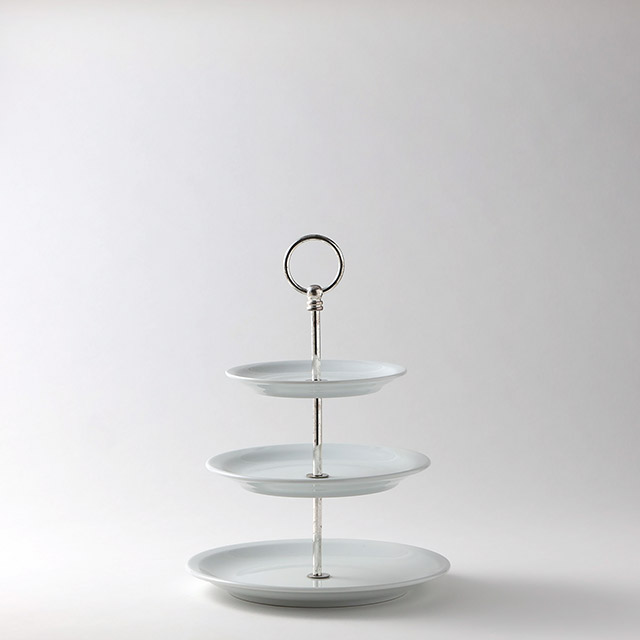 スイートホルダー　3段（白の皿）