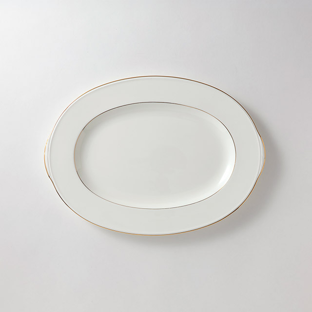 ノリタケ　白ＰＲ　楕円37cm皿　Ｍ(ｸﾗｼｯｸ50%｜旧1,980円)