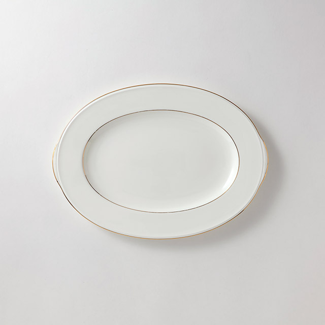 ノリタケ 白PR 楕円32cm皿 S