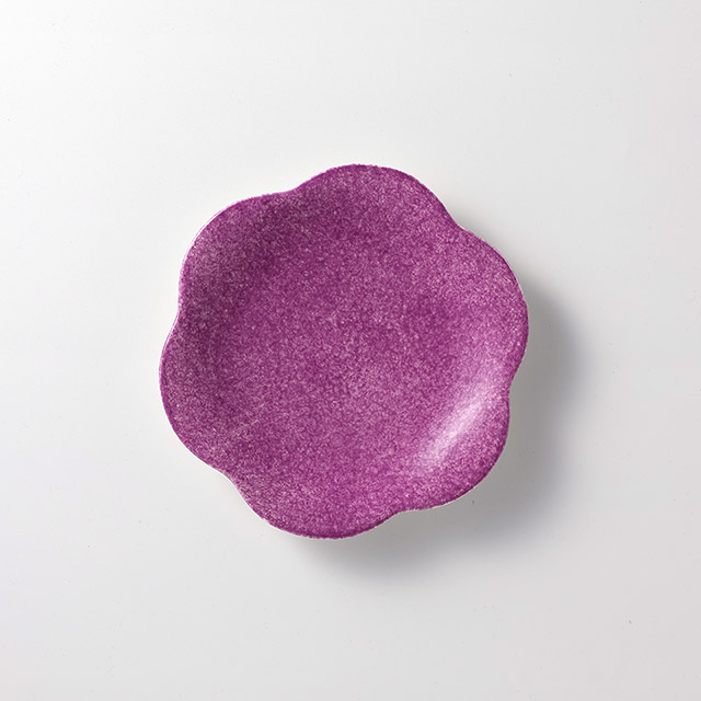 花型プレート　小　Bar　紫