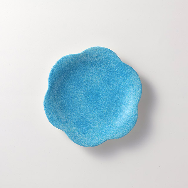 花型プレート 小 Bar 青