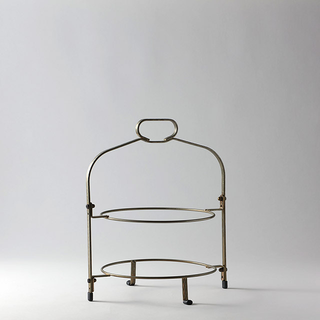 ゴールド2段ケーキスタンド De