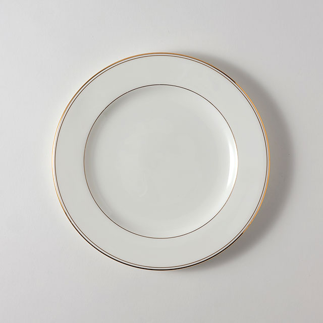 ノリタケ 21cm皿フチGダブルライン