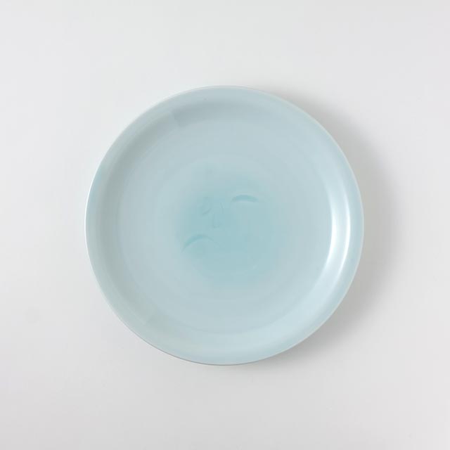 春菊丸皿　22cm薄ブルー