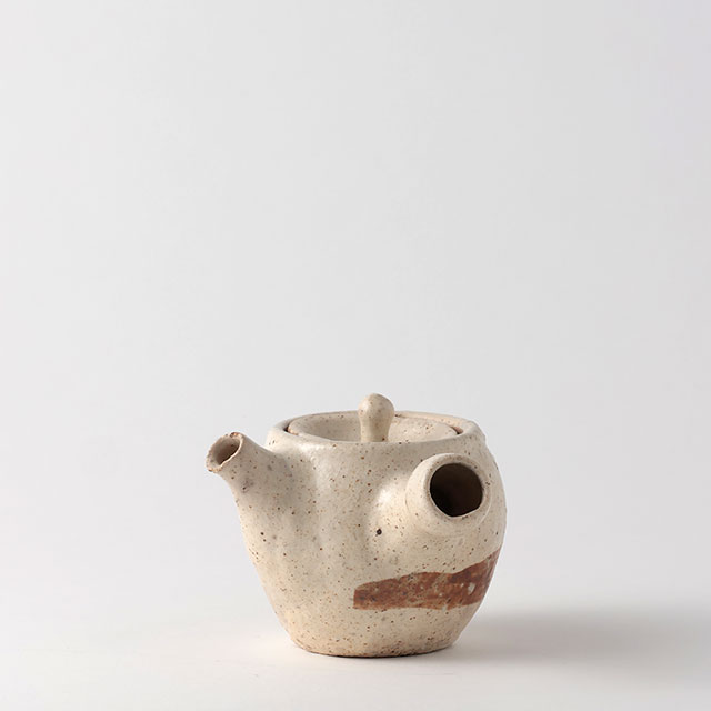 白流　ベージュ・茶　急須