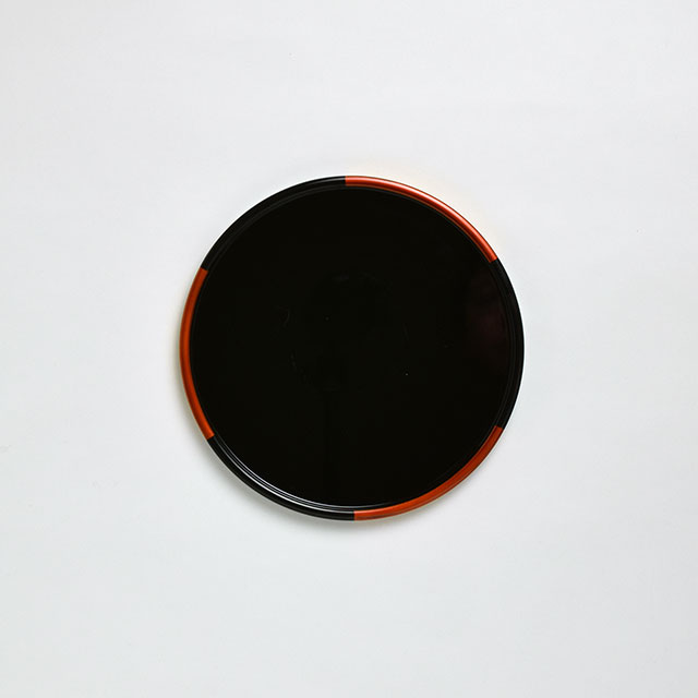 漆丸盆 白檀 24cm(小)