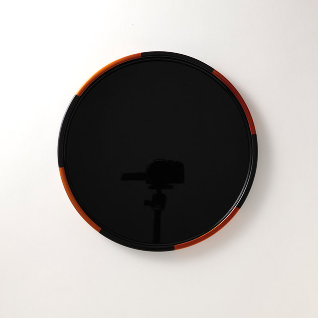 漆丸盆 白檀 32cm(大)