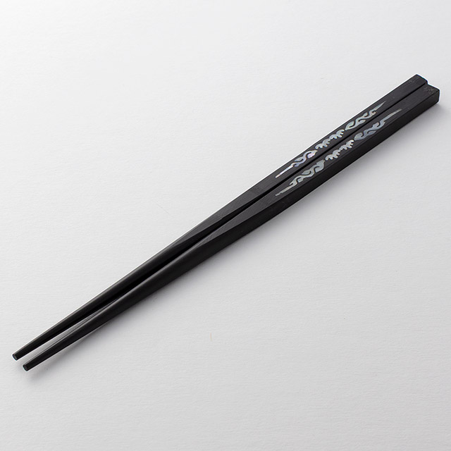 箸　亜細亜　蝶伝　シェル模様