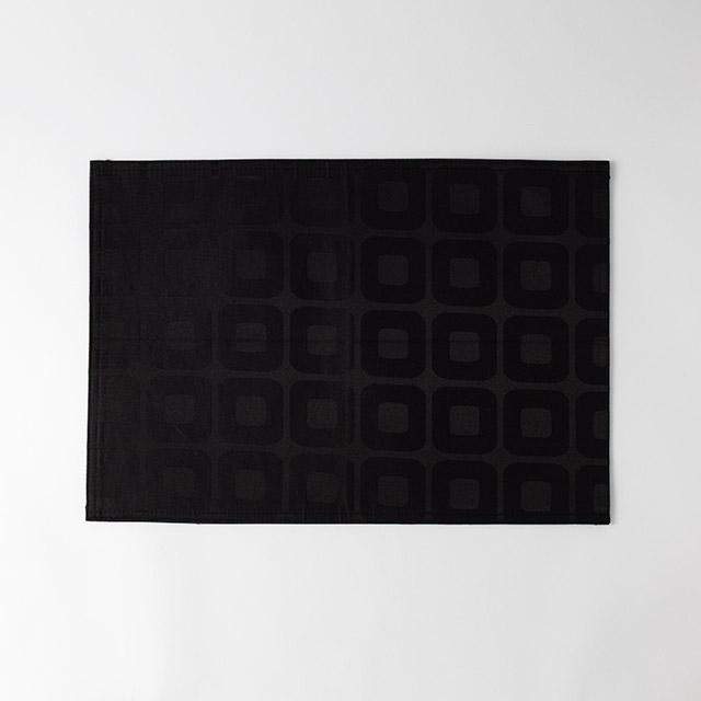 ランチョンマット(黒)Scene 四角柄