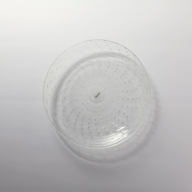 ガラス　倉田作アワ入りミート皿