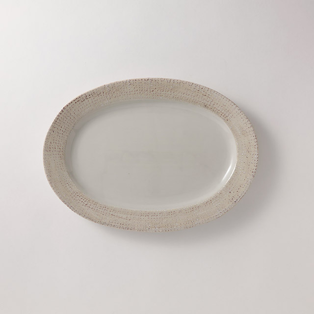 Savege オーバル皿(ベージュ)Fr-m