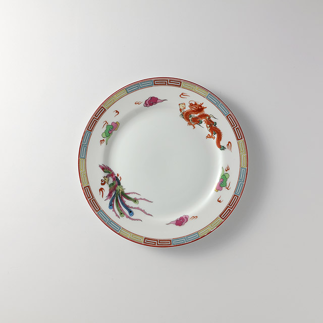 チャイナ皿　23cm　龍／雲