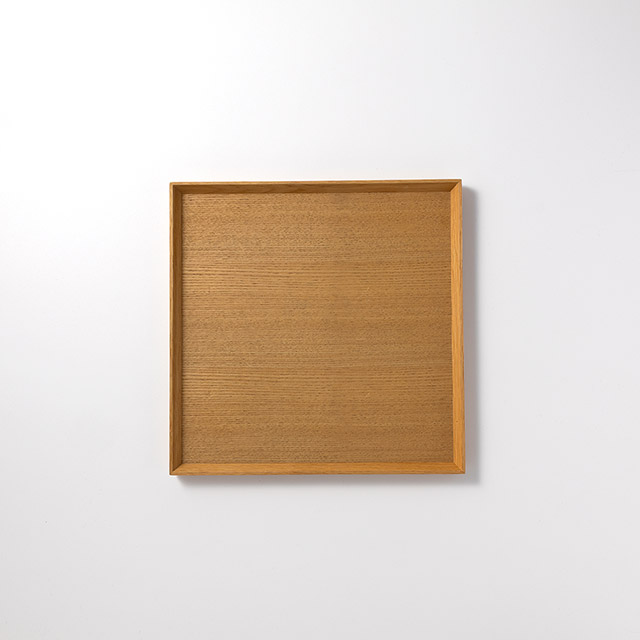 正角白木立ち上りトレー　25.5cm