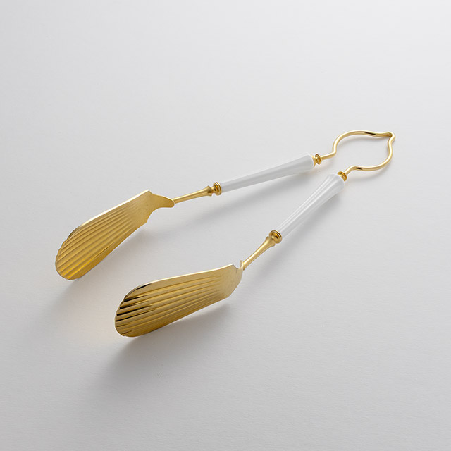 ケーキトング ゴールド/白 IBCI