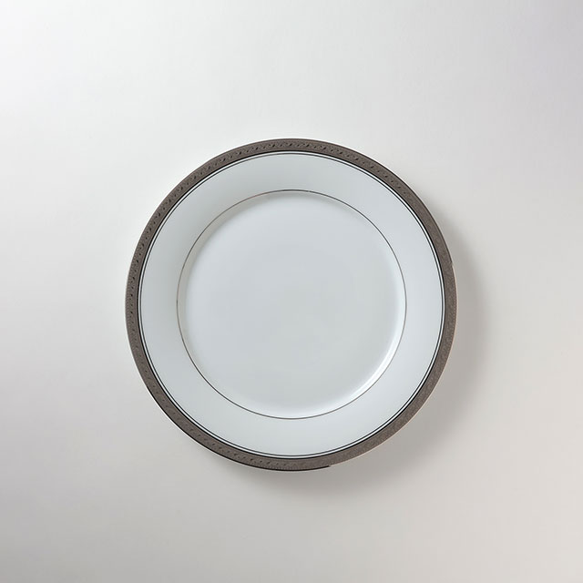 ノリタケ　ディナー皿27cm　Legend　シルバー