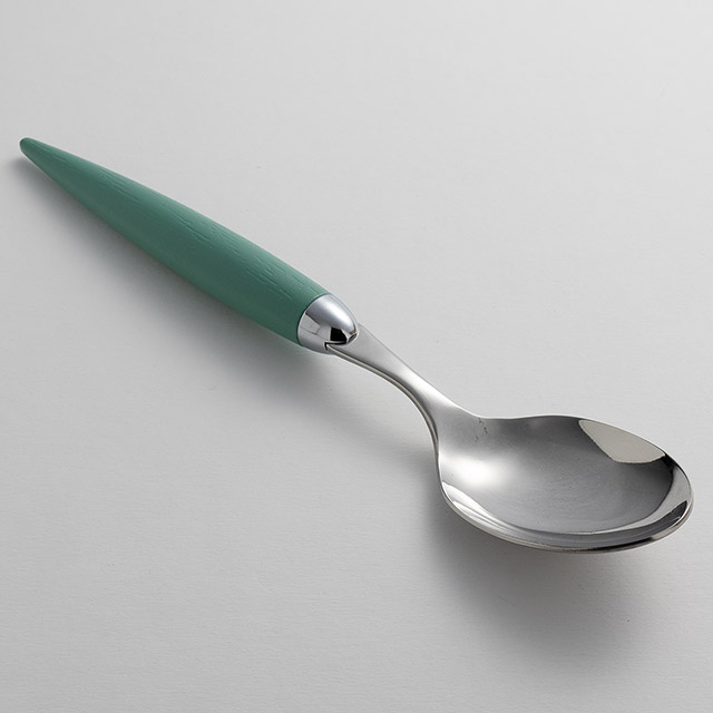 木製スープスプーン　ペパーミントグリーン