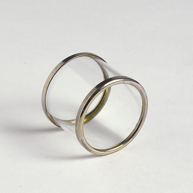 ナプキンリング　ガラス＆シルバー