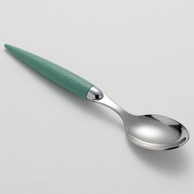 木製ペパーミントグリーン　ティースプーン