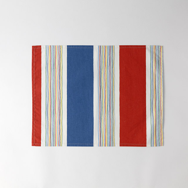 テーブルマット　スウェーデン　赤紺系 ストライプ