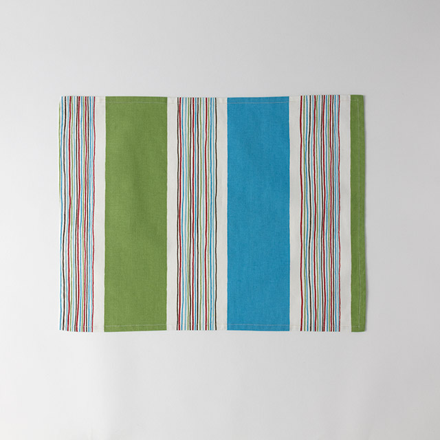 テーブルマット スウェーデン 赤緑系 ストライプ