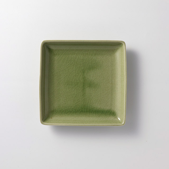 グリーン qb 浅角皿 16cm