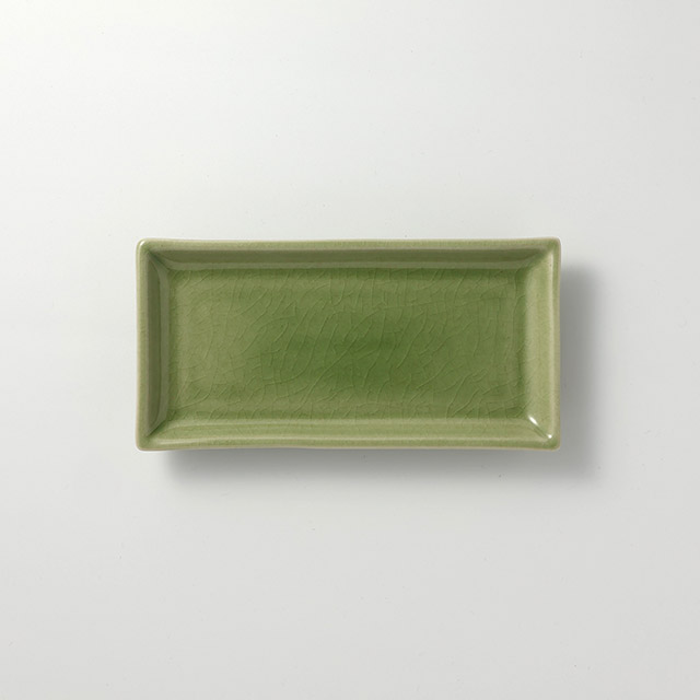 グリーン qb 長角皿 20×10