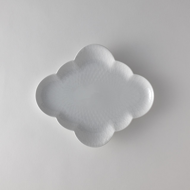 ロイヤルコペンハーゲン　ホワイトパルメッテ菱形皿